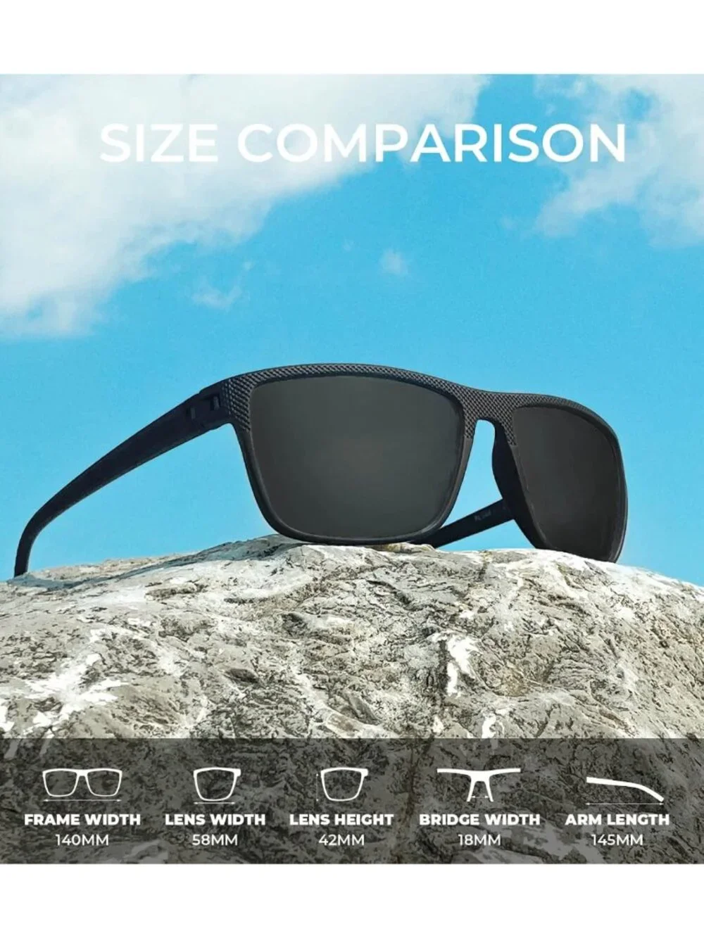 Lightweight Polarized Sunglasses for Men - UV Protection for Driving, Fishing